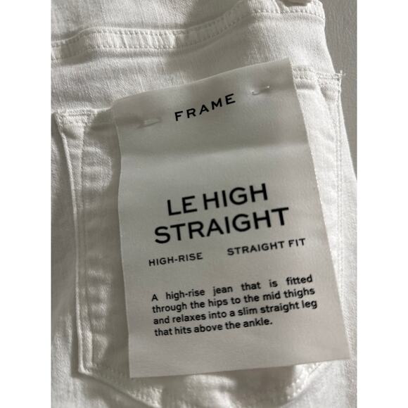 frame le high straight high rise jeans white New size 27 - Picture 6 of 7